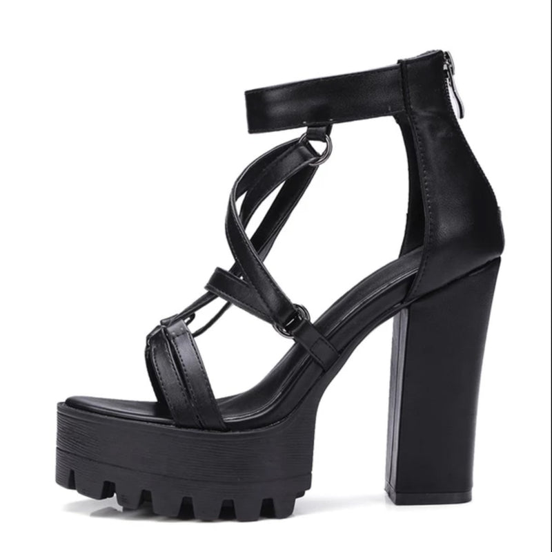 Open Toe High Heels Platform Sandals