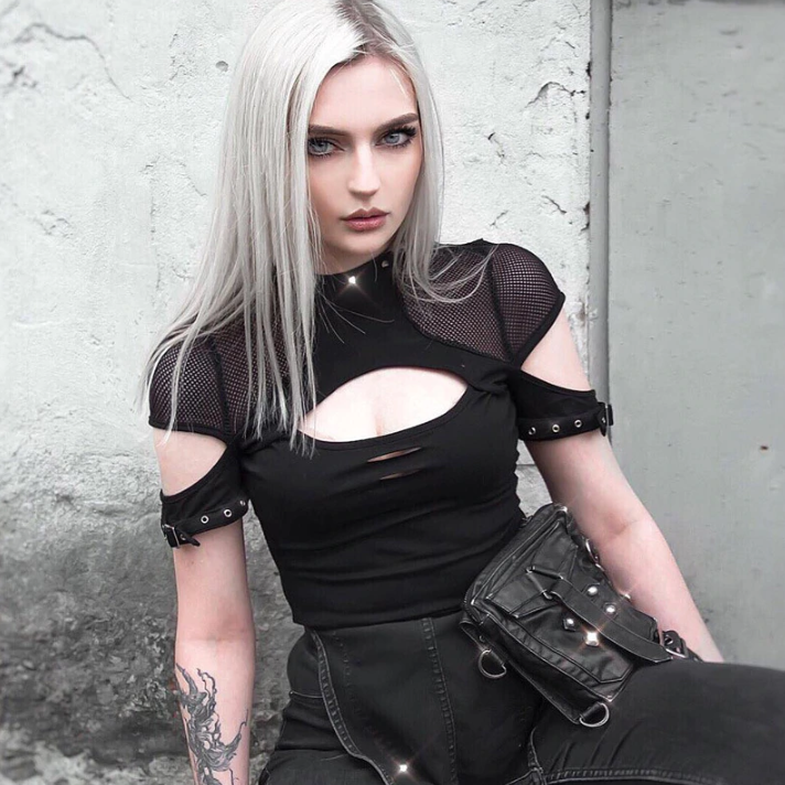 Sexy Hollow Out Mesh T-shirt