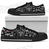 Goat Head Lucifer Symbol Unisex Canvas Shoes Low Top