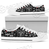 Goat Head Lucifer Symbol Unisex Canvas Shoes Low Top