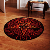 Satanic Tribal Round Carpet