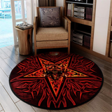 Satanic Tribal Round Carpet