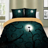 Gothic Black Cat Bed set