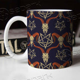 Goat Ram Skulls Pentagram Crescent Moon Mug TET-9999