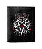 SATANIC 5 LETTERS LEATHER NOTEBOOK - PASSPORT HOLDER - WALLET