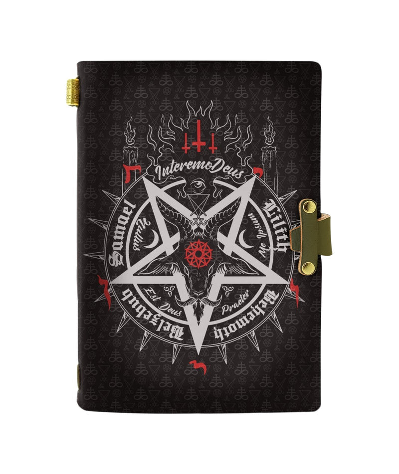SATANIC 5 LETTERS LEATHER NOTEBOOK - PASSPORT HOLDER - WALLET