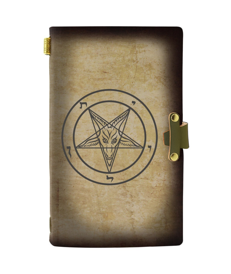 SATANIC LEATHER NOTEBOOK - PASSPORT HOLDER - WALLET
