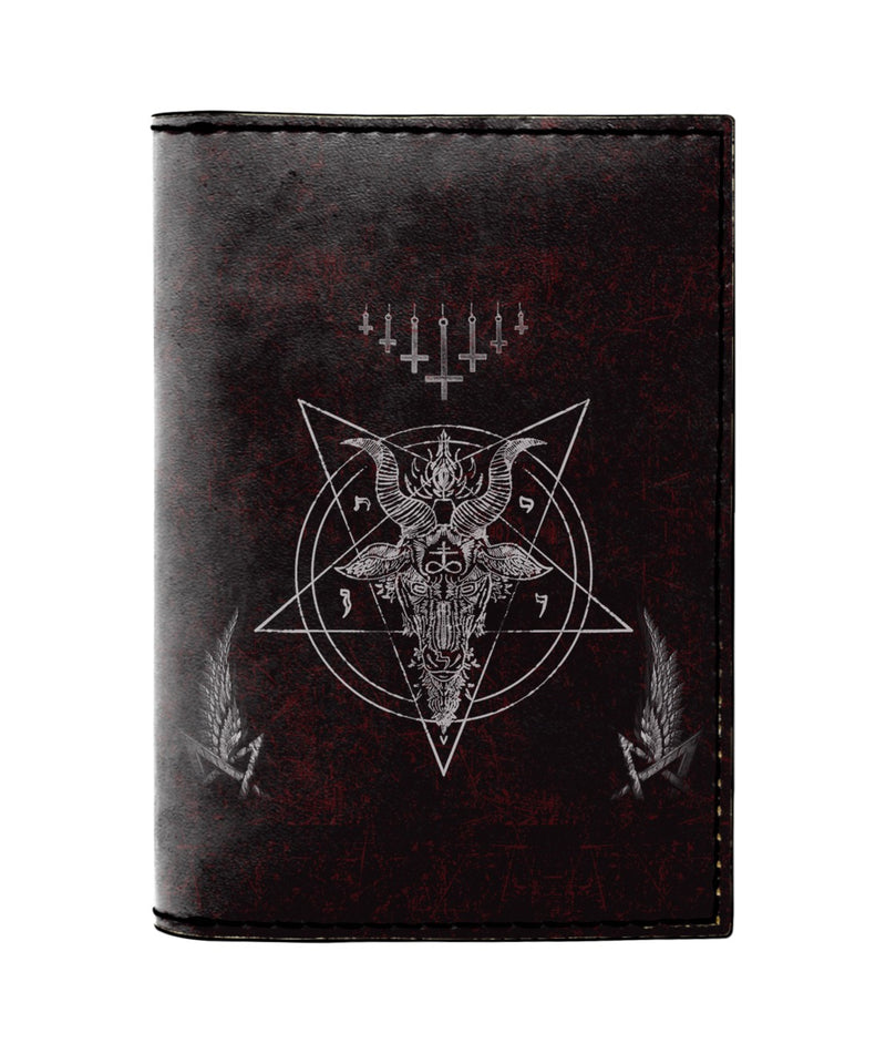SATANIC 3 LEATHER NOTEBOOK - PASSPORT HOLDER - WALLET
