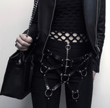 Gothic Punk Leather Rock Belt