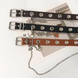 Imitation Leather Alloy Pin Buckle Belt