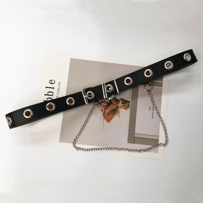 Imitation Leather Alloy Pin Buckle Belt