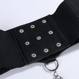 Leather Belt Metal Chain