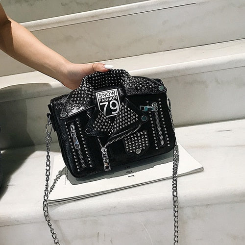 Rivet Punk Handbag Jacket Style