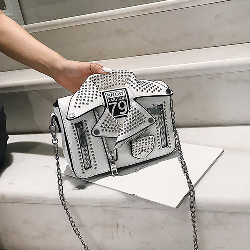 Rivet Punk Handbag Jacket Style