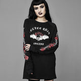 Gothic Punk Black Longsleeve T-Shirt