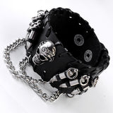 Wristband Adjustable Skull Metal Chain Bracelet