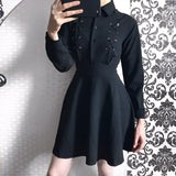 Gothic A-Line Mini Dress