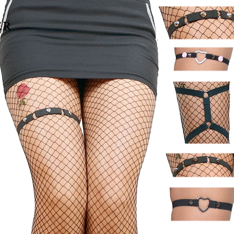 Punk Leg Harness Socks