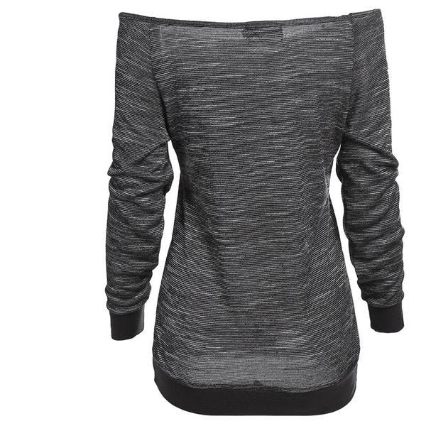 Gothic Skull Print Long Sleeve T-shirt