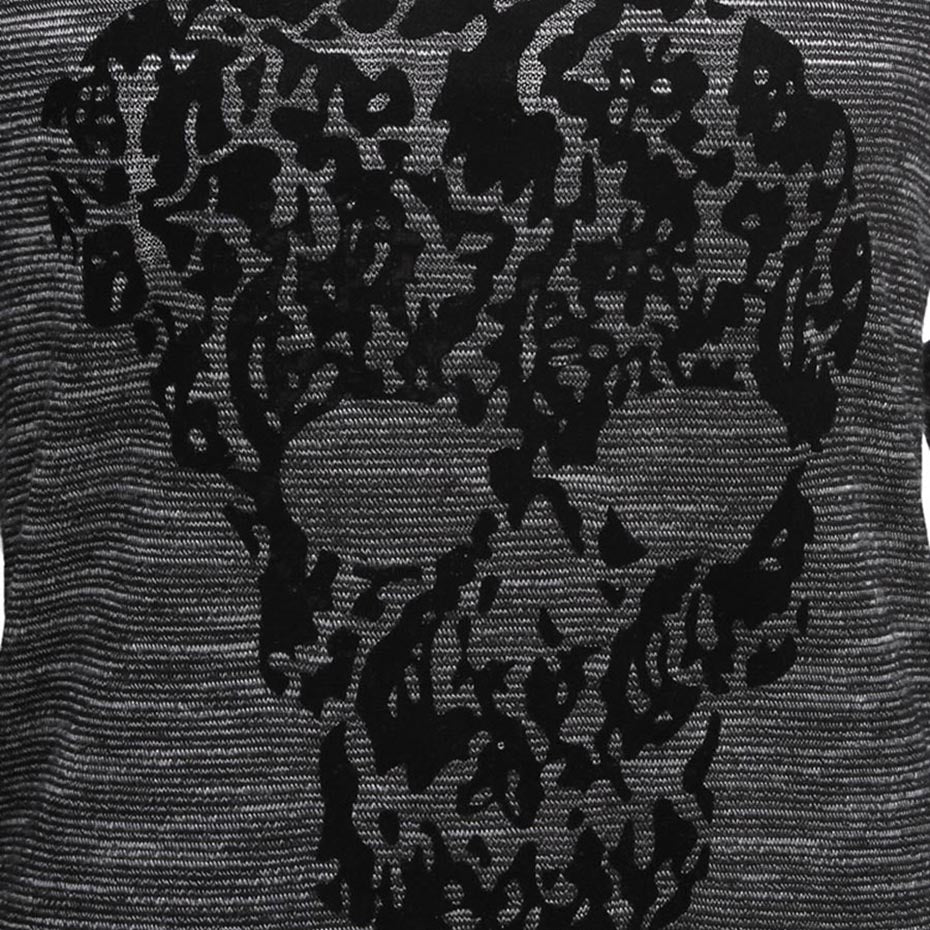 Gothic Skull Print Long Sleeve T-shirt