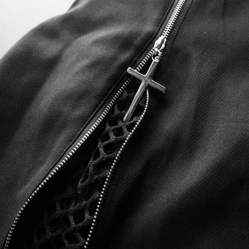 Punk A-line Mesh Hollow Sexy Skirt