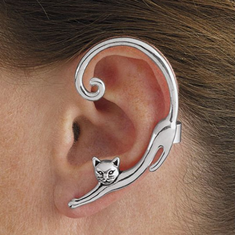 Punk Style Cat Post Earring