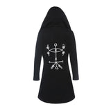 Gothic Punk Cool Black Plus Size Hoodie