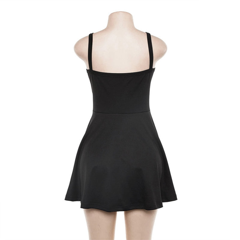 Gothic Black Strap Dresses