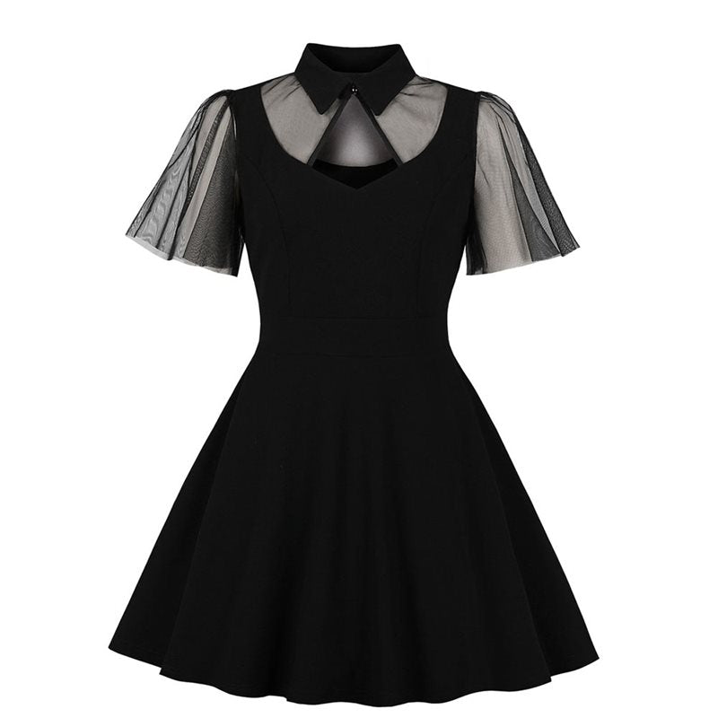 Gothic Vintage Mesh Sleeve Dress