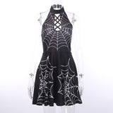 Spider Web Print Dress