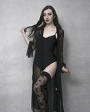 V-Neck Mesh See-Through Nightgowns