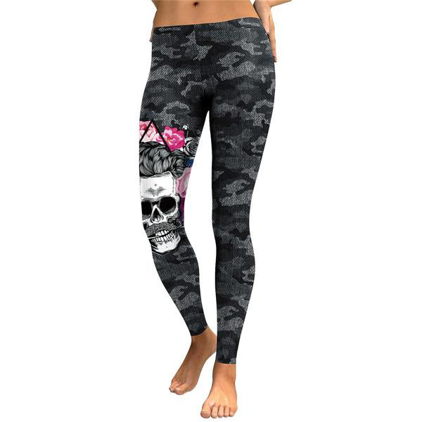 Skull Head 3D Printed Leggings