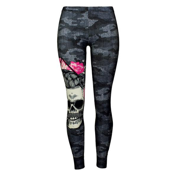 Skull Head 3D Printed Leggings